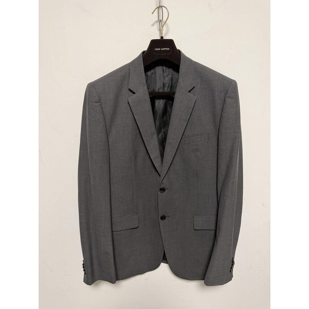 Theory Blazer Mens 42 Gray Wool Stretch Two Button Notch Lapel Jacket Regular